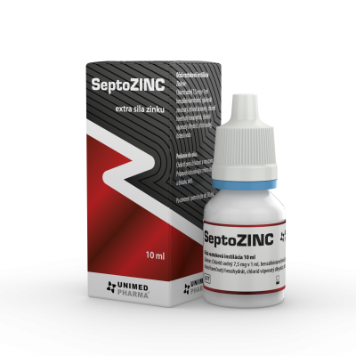 SeptoZINC - očná roztoková instilácia s obsahom glukonátu zinku, 
